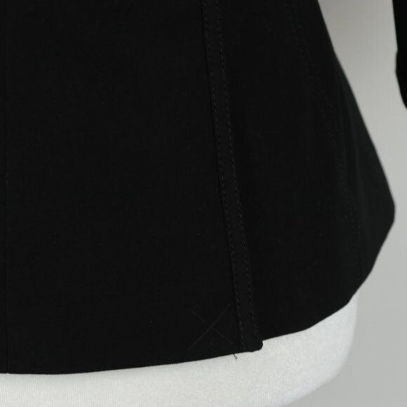 White House Black Market Women's Size 0 Black Single Breasted 3/4 Sleeve Blazer - Picture 6 of 9